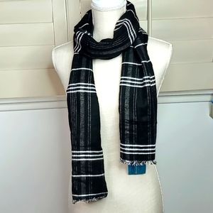 Five Four Men's/ Unisex "Hayden" Scarf Black/White  NWT